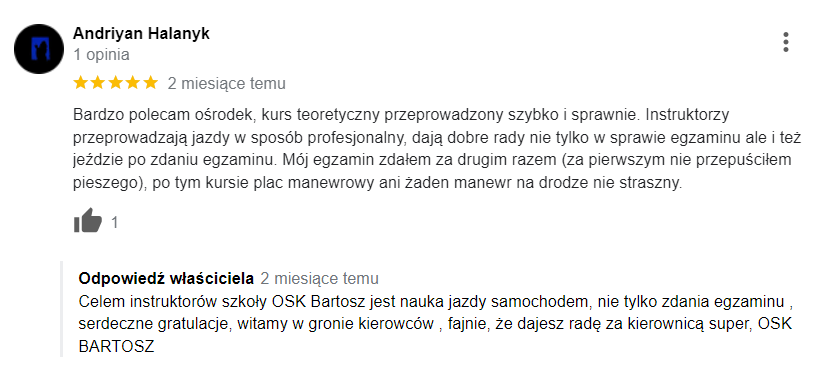 Dobry instruktor nauka jazdy