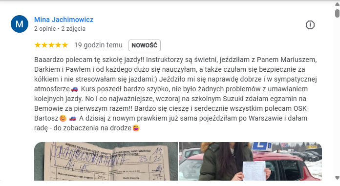opinie o osk bartosz