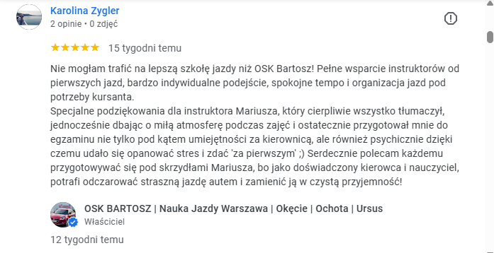 opinie o osk bartosz