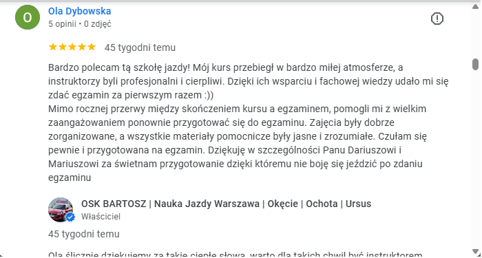 opinie o osk bartosz